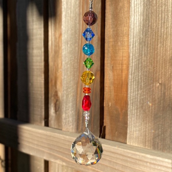 Rainbow and Chakra Swarovski Crystal Sun catchers - Picture 2 of 5